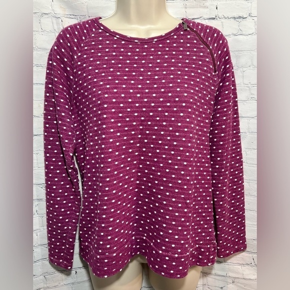 LIZ Claiborne Core Knit Aragon Purple Multi Size LP - Picture 1 of 5